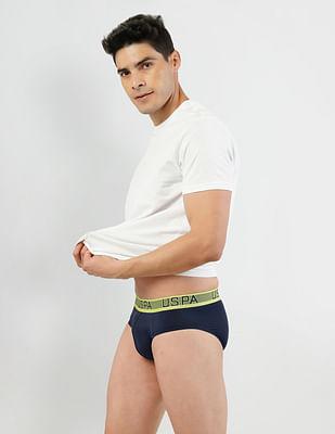 nylon spandex solid i708 active briefs - pack of 1