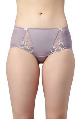 nylon high rise women's regular panties - lavender