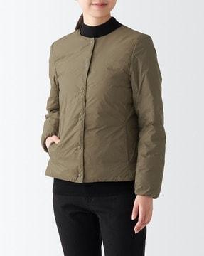 nylon lightweight no-collar down jacket