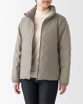 nylon lightweight stand-collar down jacket
