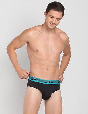 nylon spandex solid i708 active briefs - pack of 1