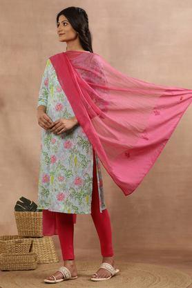 nylon woven women's dupatta - pink