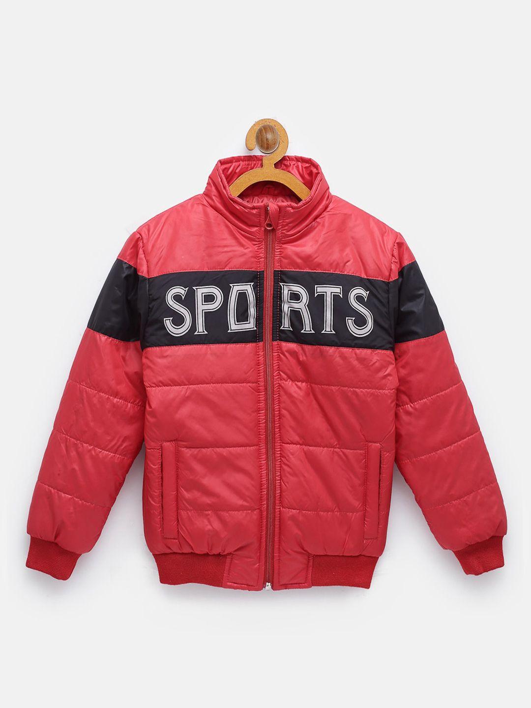 nynsh boys red camouflage padded jacket with patchwork
