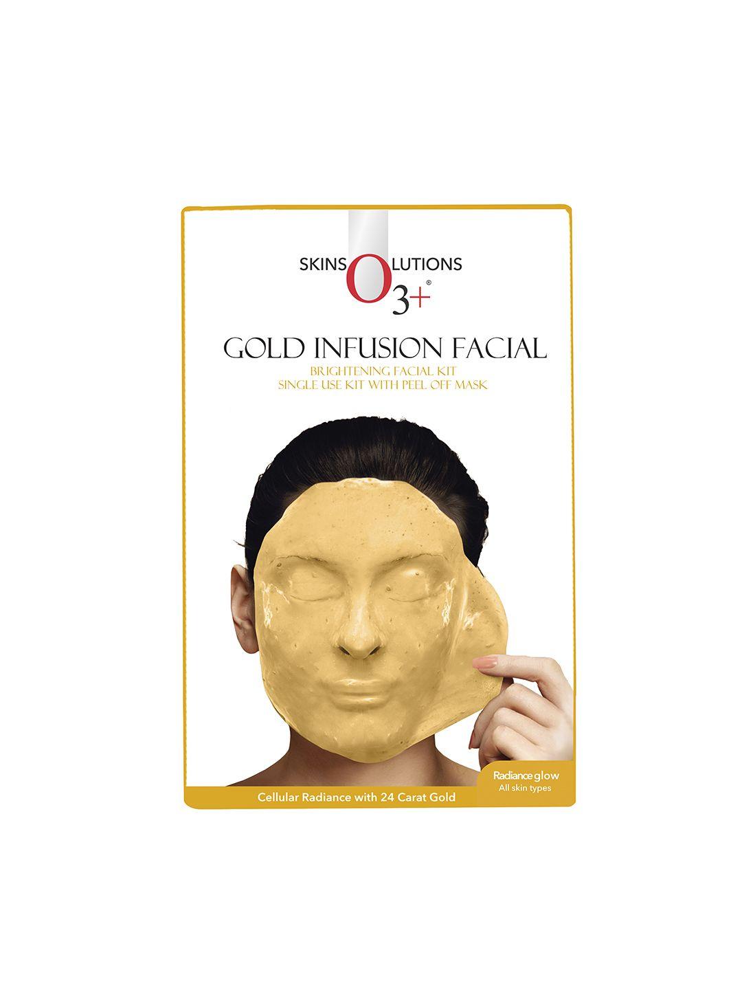 o3 + gold infusion brightening facial kit for radiance & glow - 45 g