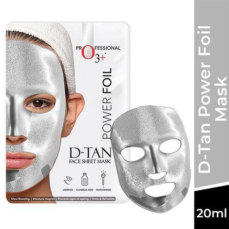 o3+ power foil d-tan face sheet mask (20ml)
