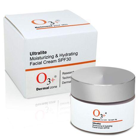 o3+ ultralite moisturizing & hydrating facial cream spf 30 (50g)