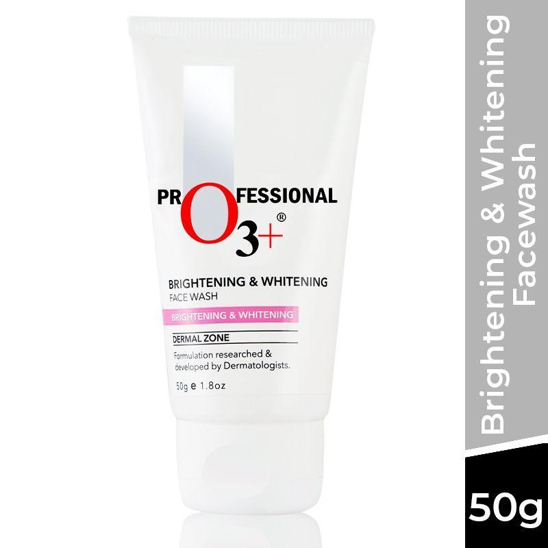 o3+ dermal zone brightening & whitening face wash