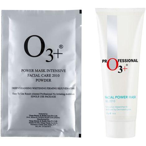 o3+ facial power mask gel & power mask intensive facial care 2010 powder (120 + 30g)
