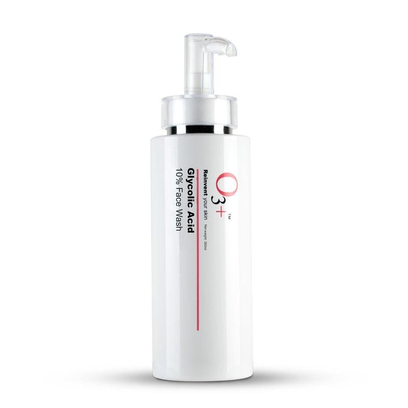 o3+ glycolic acid 10 % face wash