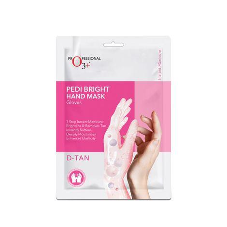 o3+ pedi bright hand gloves cream mask