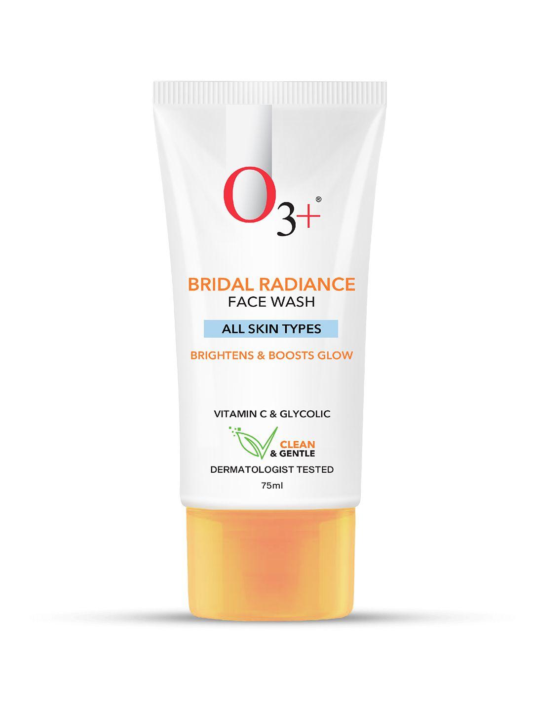 o3 bridal radiance face wash with vitamin c & glycolic acid - 75ml