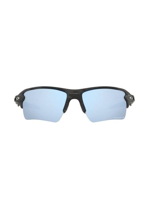 oakley 0oo9188 blue prizm flak 2.0 xl wraparound sunglasses - 59 mm