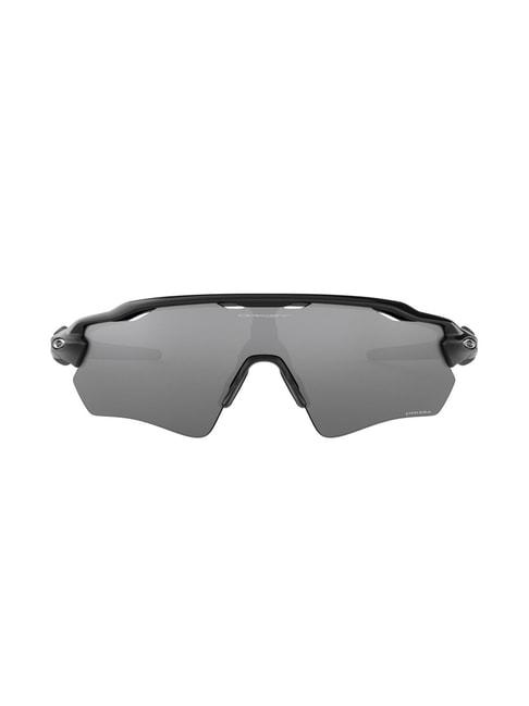 oakley 0oo9208 grey mirrored sport performance wraparound sunglasses - 38 mm