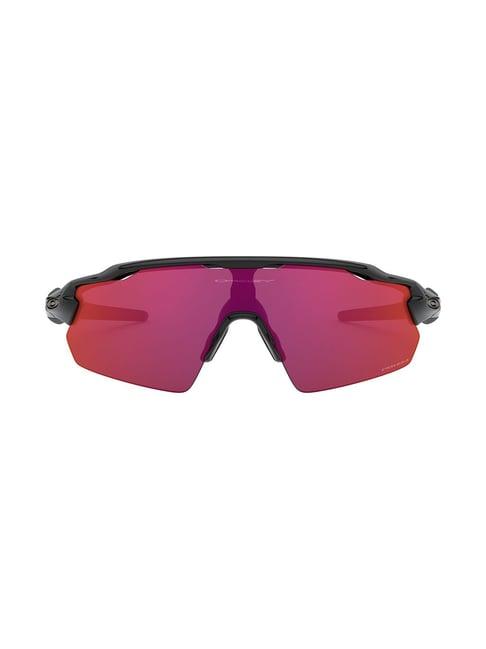 oakley red rectangular uv protection sunglasses for men