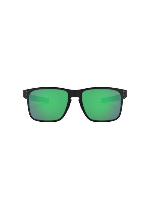 oakley 0oo4123 green performance lifestyle square sunglasses - 55 mm