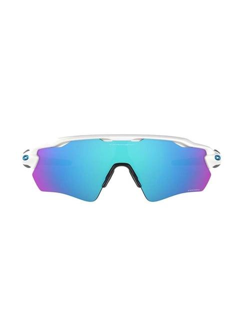 oakley 0oo9208 light blue prizm radar ev path rectangular sunglasses - 55 mm