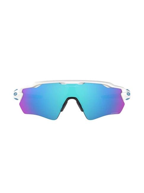 oakley 0oo9208 sky blue prizm radar ev path wraparound sunglasses - 55 mm