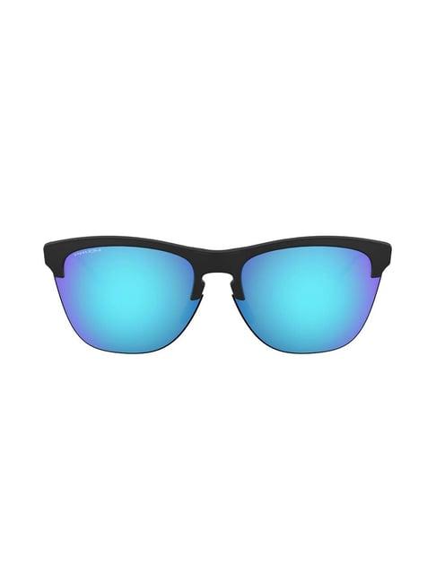 oakley 0oo9374 blue frogskins lite clubmaster sunglasses - 63 mm