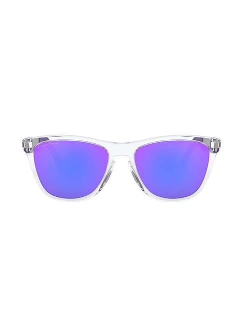 oakley 0oo942894281755 purple prizm frogskins mix square sunglasses - 55 mm