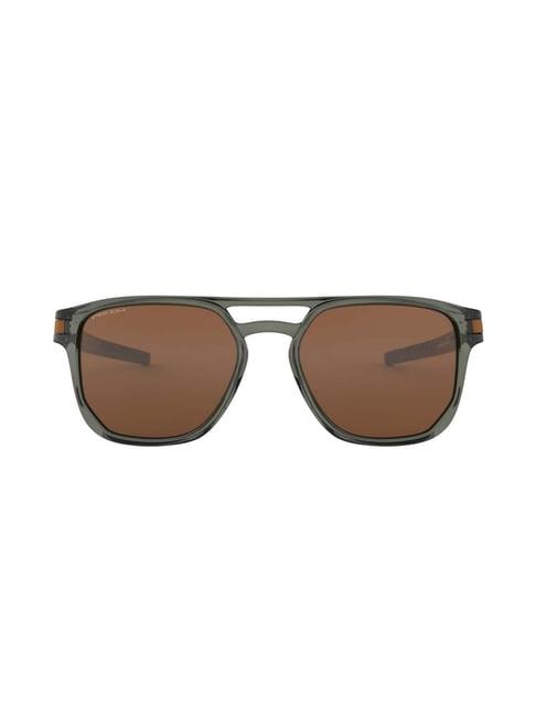 oakley 0oo9436 brown prizm latch beta square sunglasses - 54 mm
