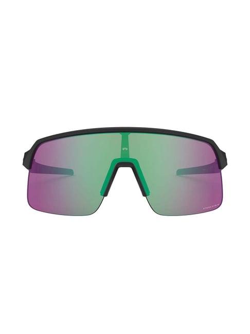 oakley 0oo946394630339 green prizm sutro lite shield sunglasses - 39 mm