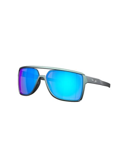 oakley blue rectangular sunglasses for men