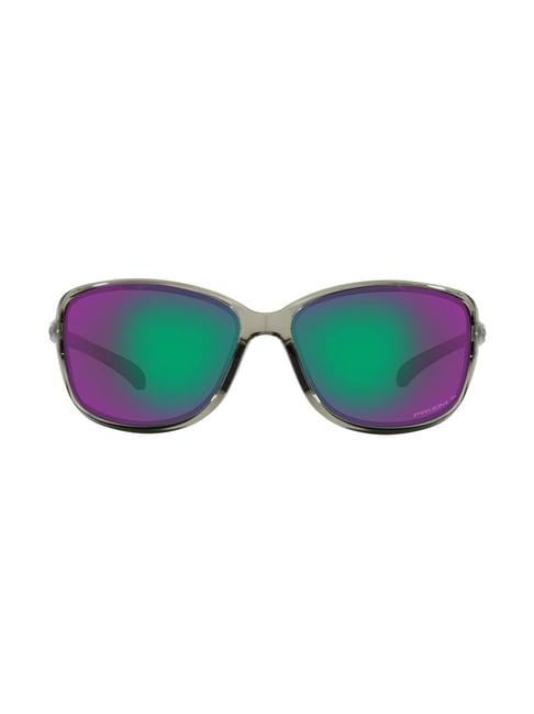 oakley green rectangular polarized sunglasses for women