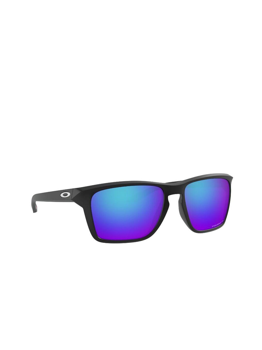 oakley men lens & rectangle sunglasses with polarised lens