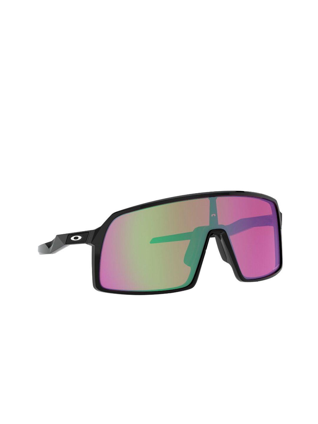 oakley men lens & shield sunglasses with uv protected lens