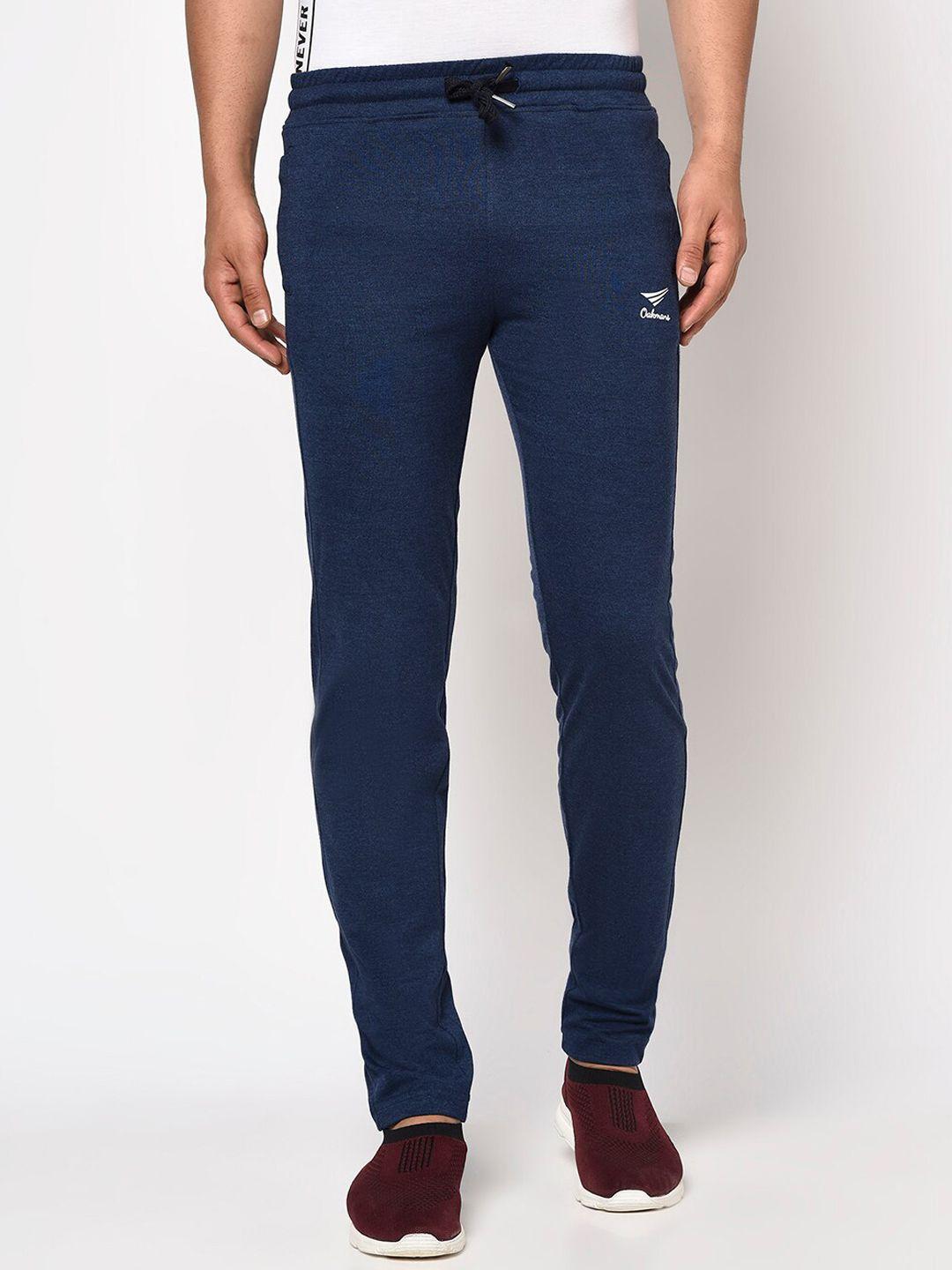 oakmans men navy blue cotton track pants