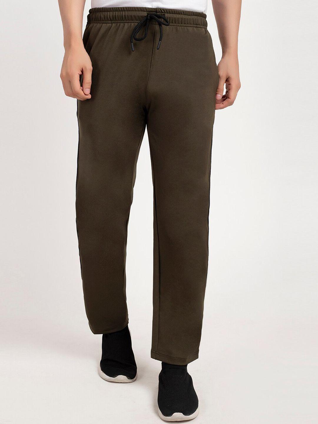 oakmans men olive-green cotton track pants