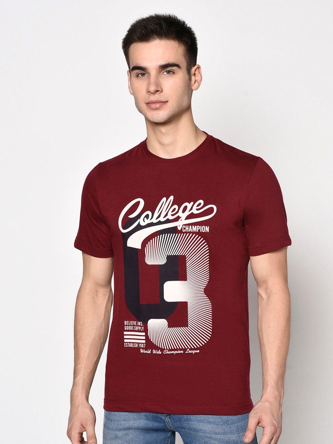 oakmans typography printed cotton t-shirt
