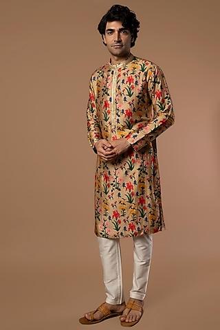 oatmeal printed kurta set