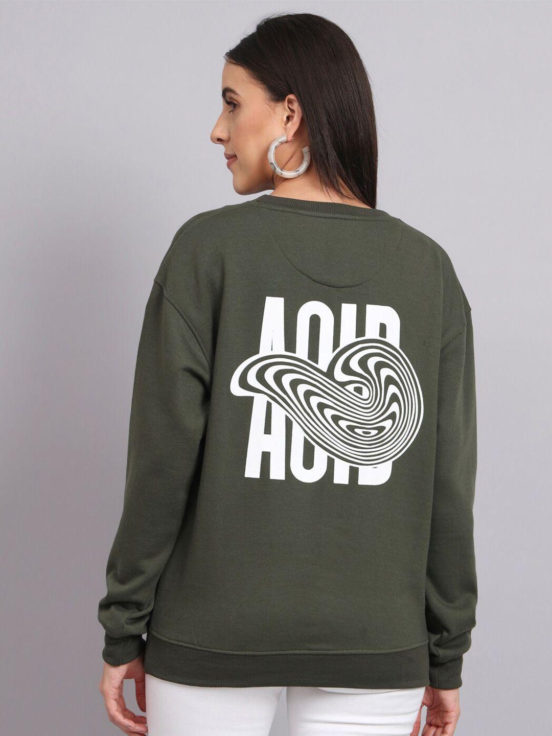 obaan typography printed sweatshirt