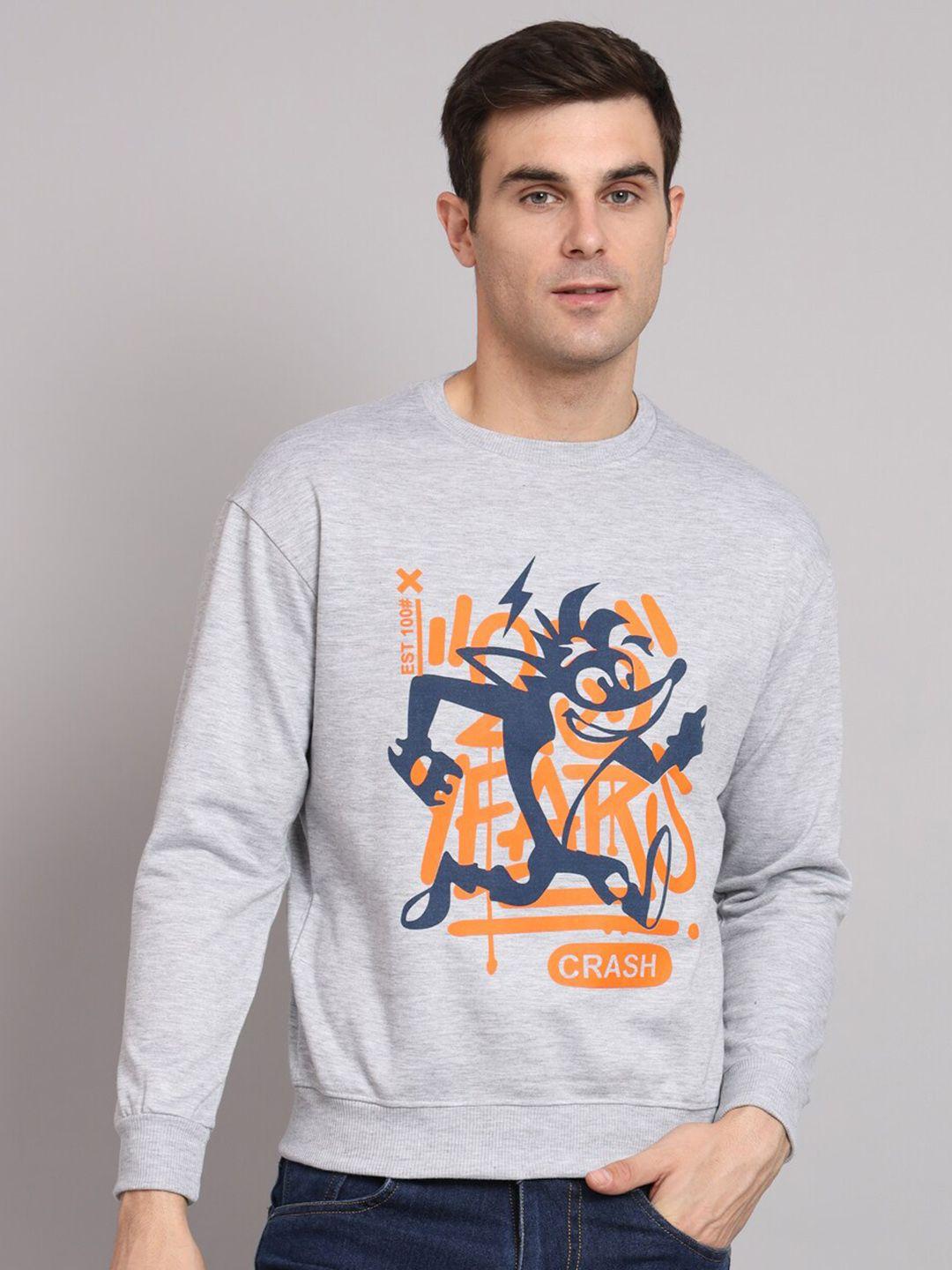 obaan  graphic printed pullover cotton sweatshirt