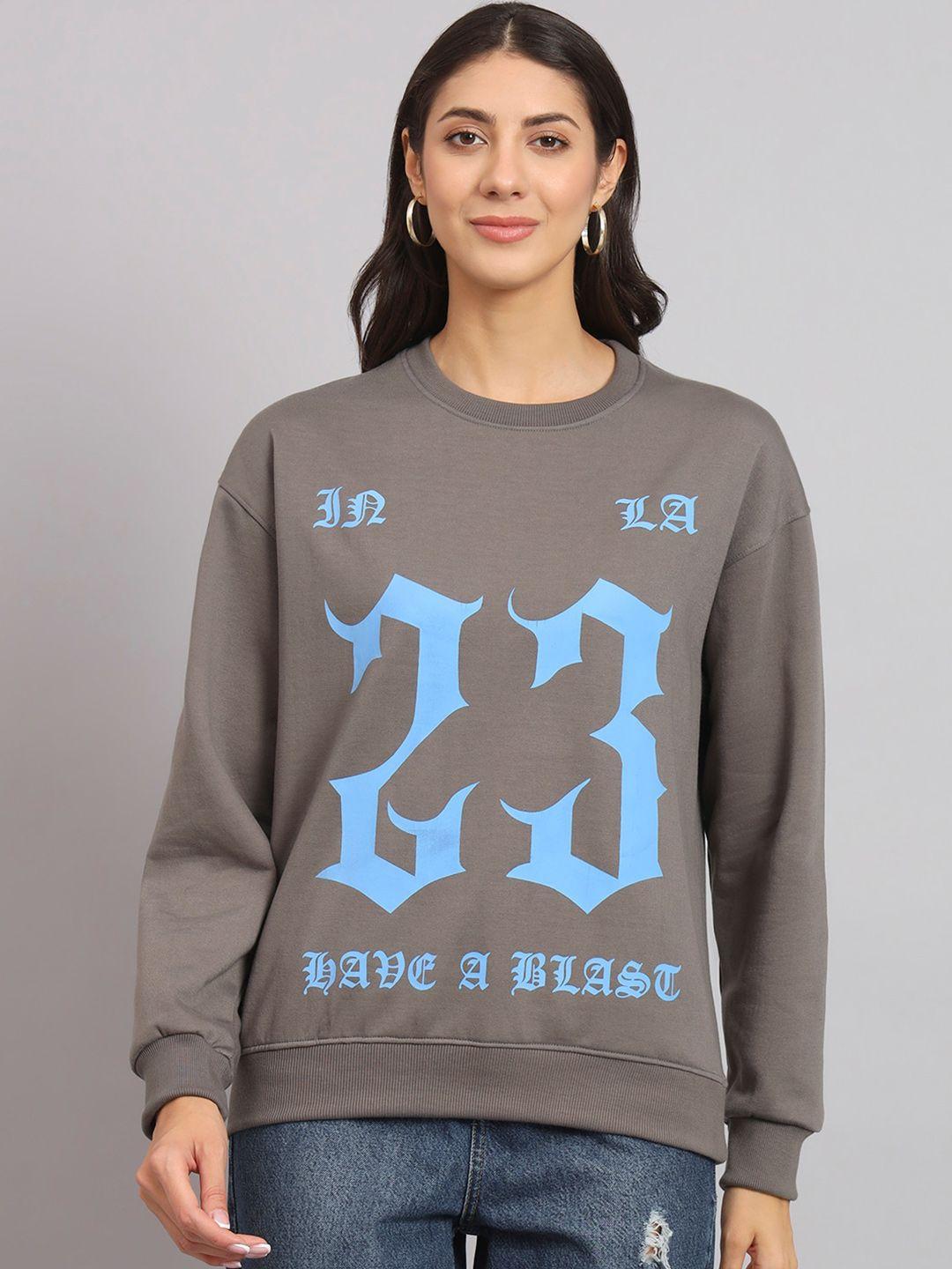 obaan alphanumeric printed cotton sweatshirt