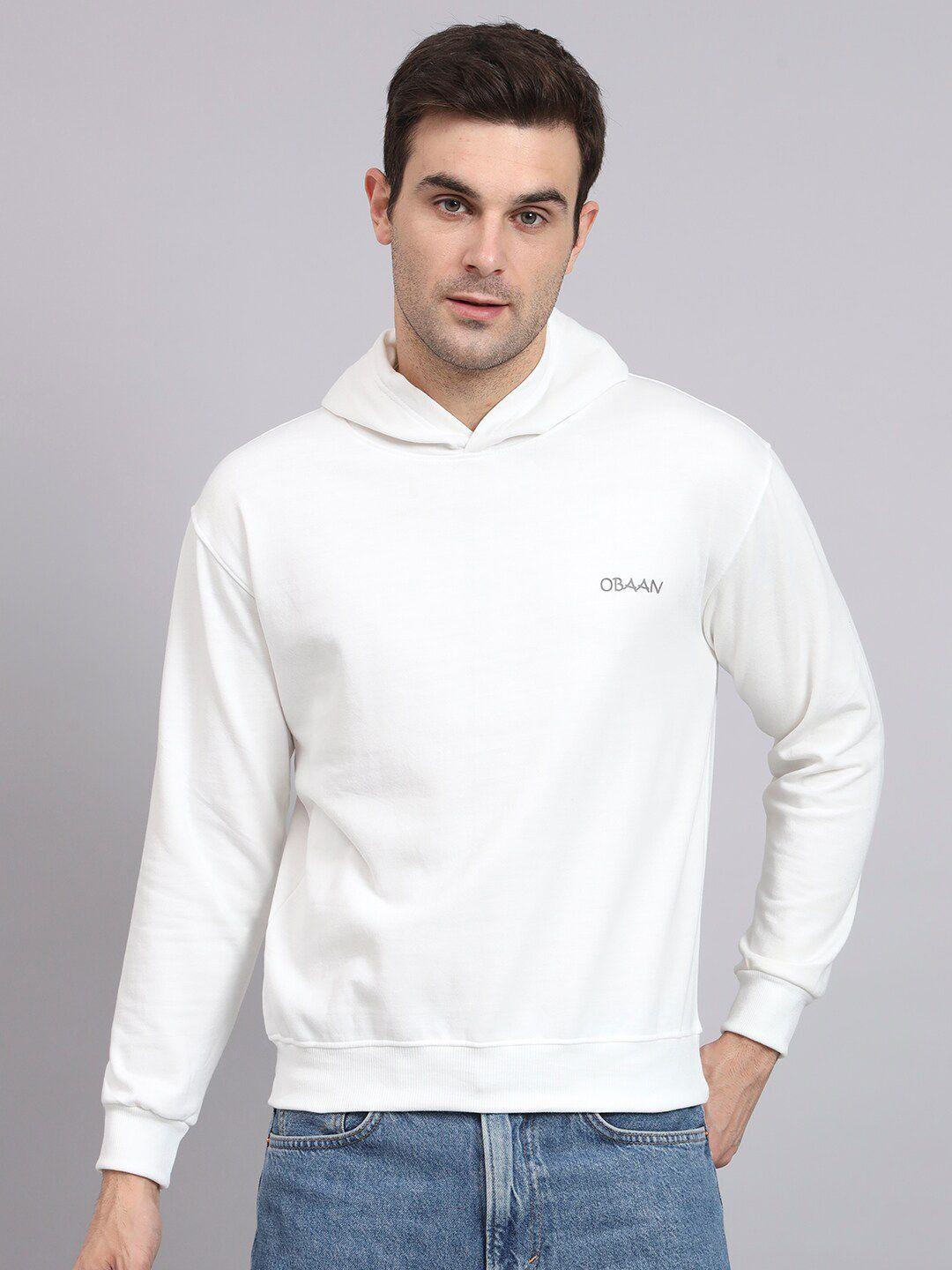 obaan hooded cotton pullover sweatshirt