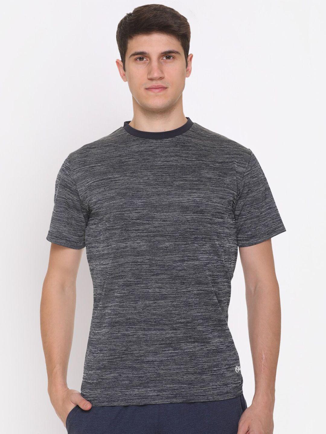 obaan men grey printed t-shirt