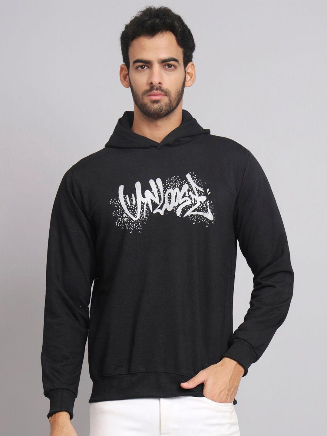 obaan men printed hooded pullover sweatshirt