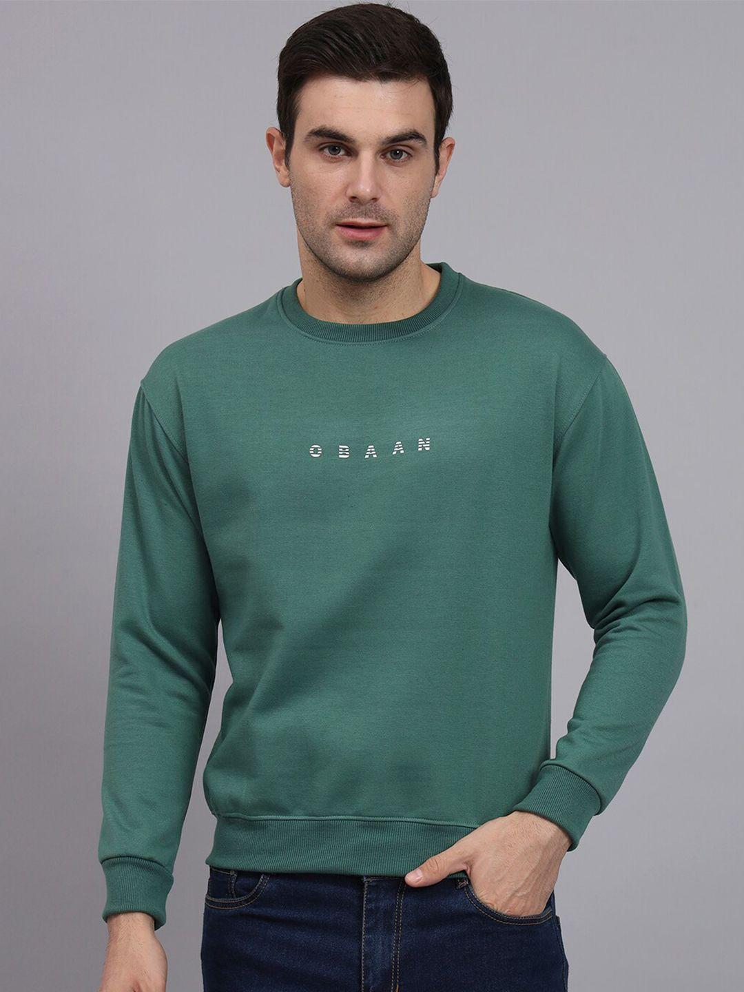 obaan round neck cotton pullover sweatshirt