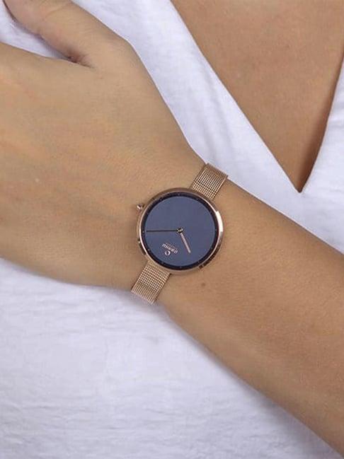 obaku v227lxvlmv-emj dok-azure analog watch for women with interchangable strap