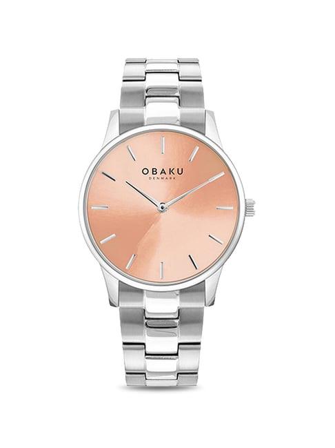 obaku v247lxcpsc lyng lille coral analog watch for women