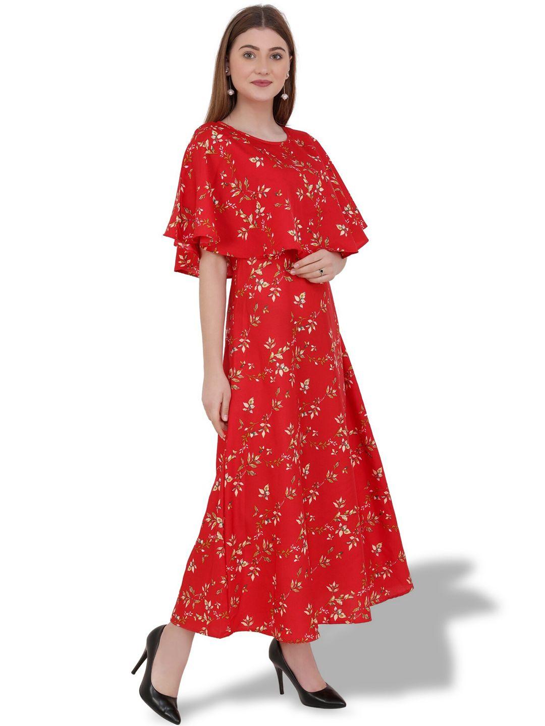 oceanista floral printed cape sleeves maxi dress