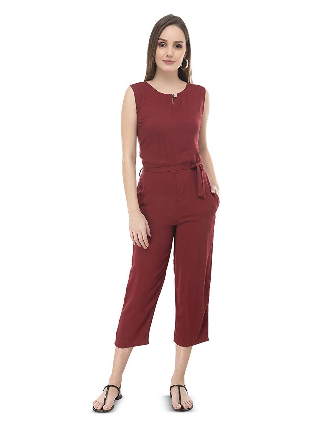 oceanista maroon capri jumpsuit