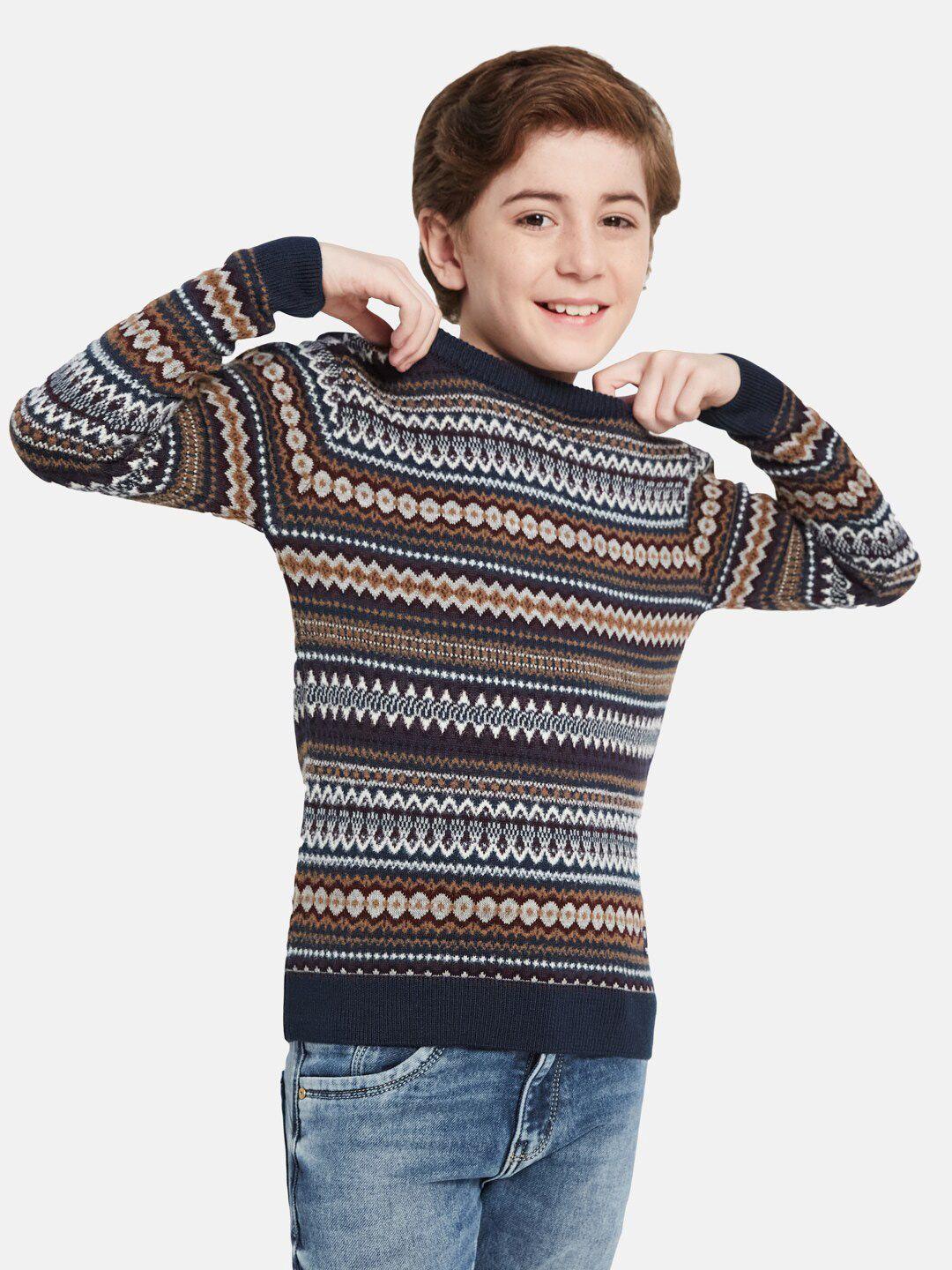 octave boys self design pullover sweater