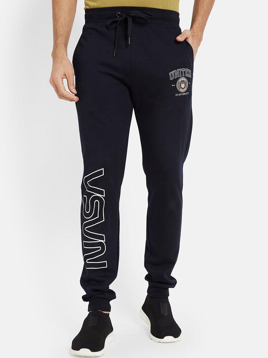 octave men printed mid-rise joggers