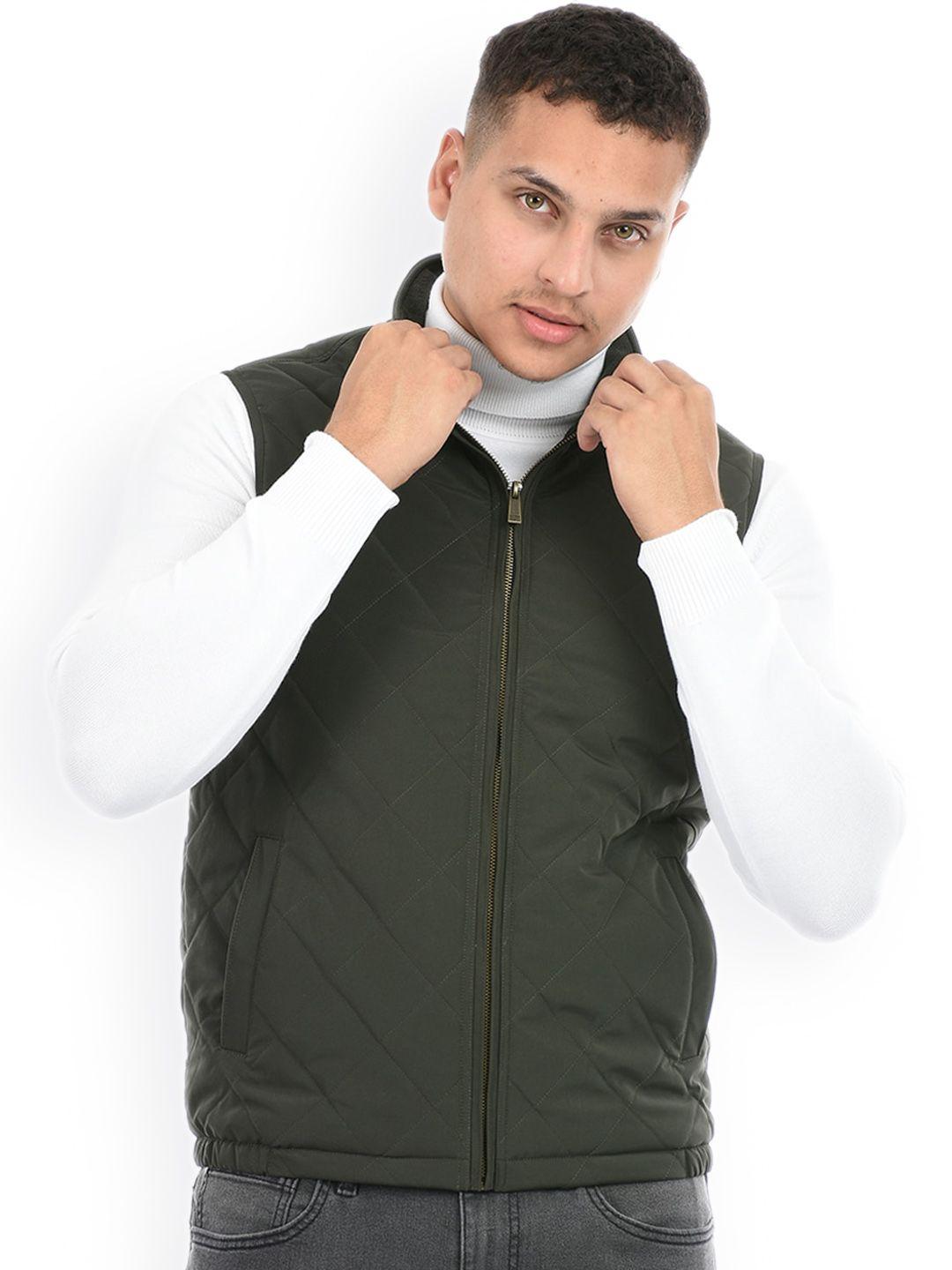 octave men quilted jacket with patchwork