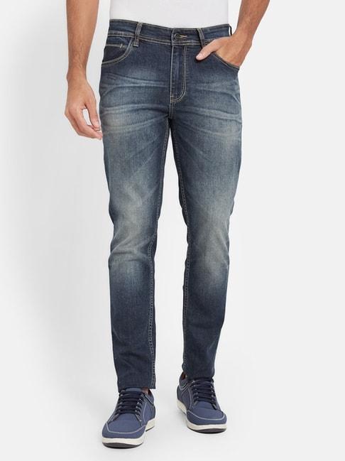 octave olive melange cotton skinny fit jeans