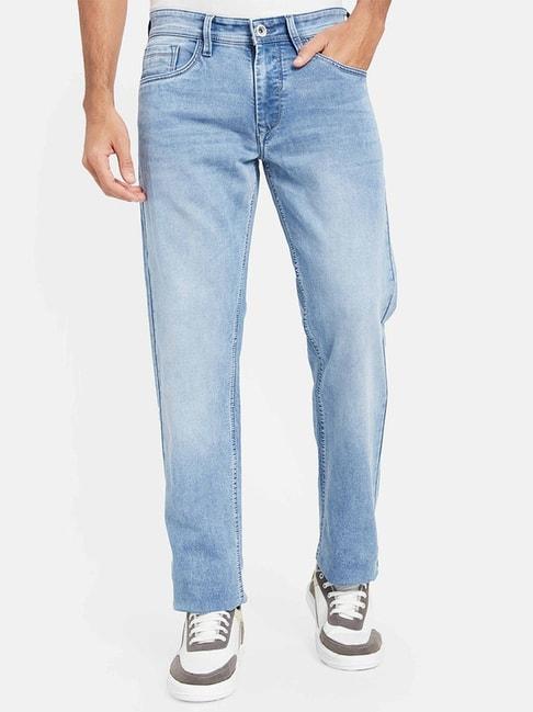 octave sky cotton straight fit jeans