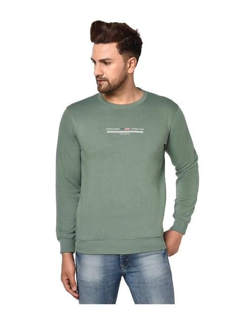 octave basil green regular fit sweatshirt